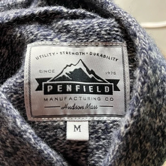 Penfield Mens wool cowl neck sweater size M